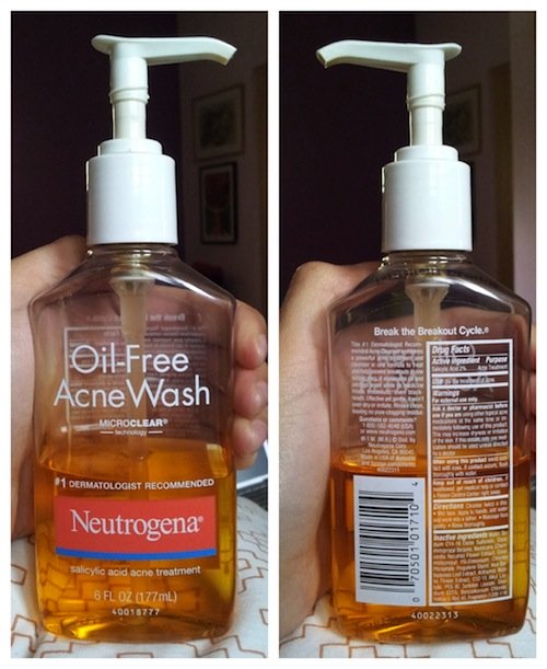 ingredients of neutrogena oil free acne wash