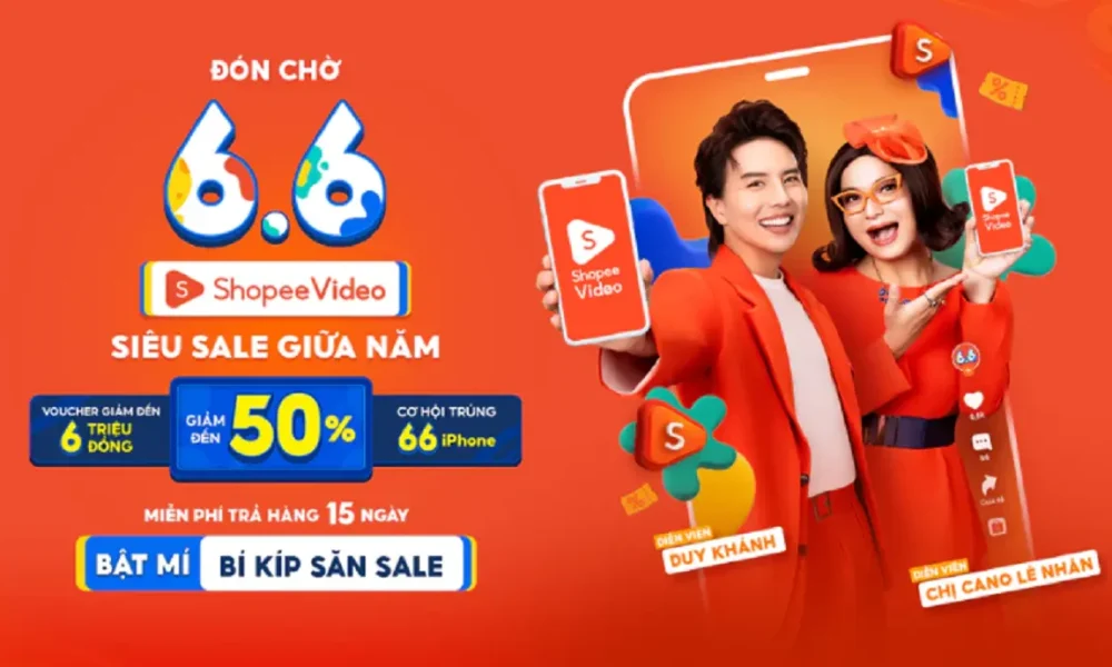 Shopee 6.6 Voucher giảm đến 6 triệu, Shopee Video giảm đến 50%, Cơ hội ...