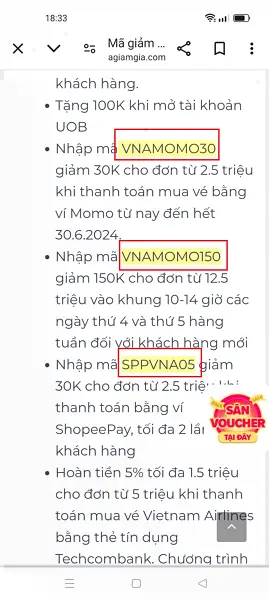 mã khuyến mãi Vietnam Airlines 10