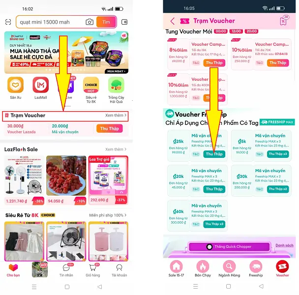 mã miễn phí vận chuyển lazada