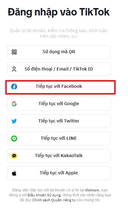 Đăng nhập Tiktok 9