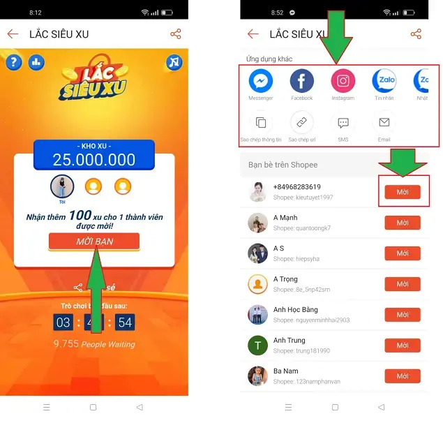 Lắc siêu xu Shopee 1