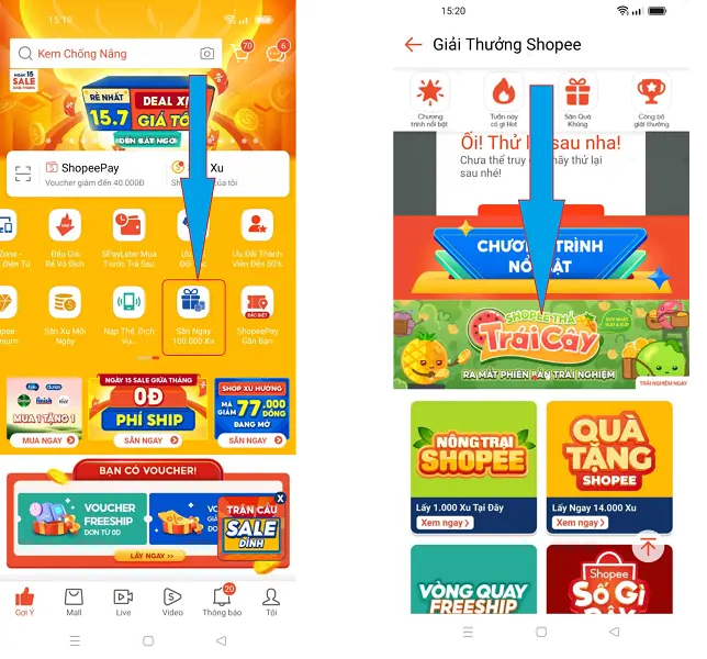 Shopee Thả Trái Cây 9