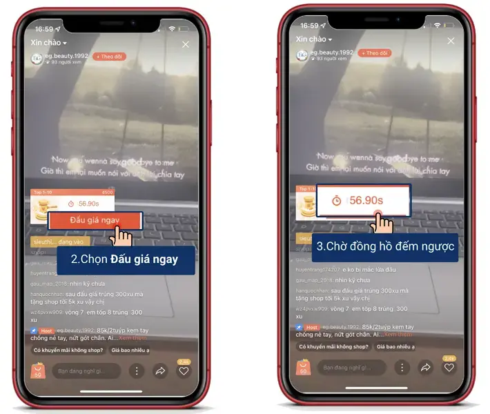 Đấu giá trên Shopee Live 1