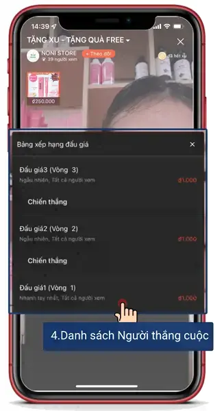 Đấu giá trên Shopee Live 2