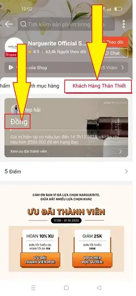 Khách hàng thân thiết shopee mall 5