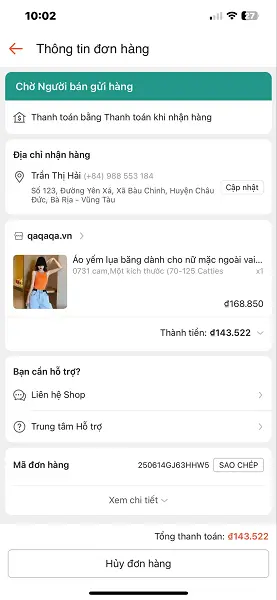Đơn hàng Shopee 5