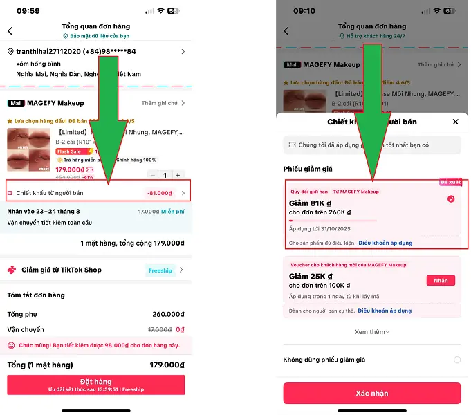 Mã giảm giá tiktok shop 3