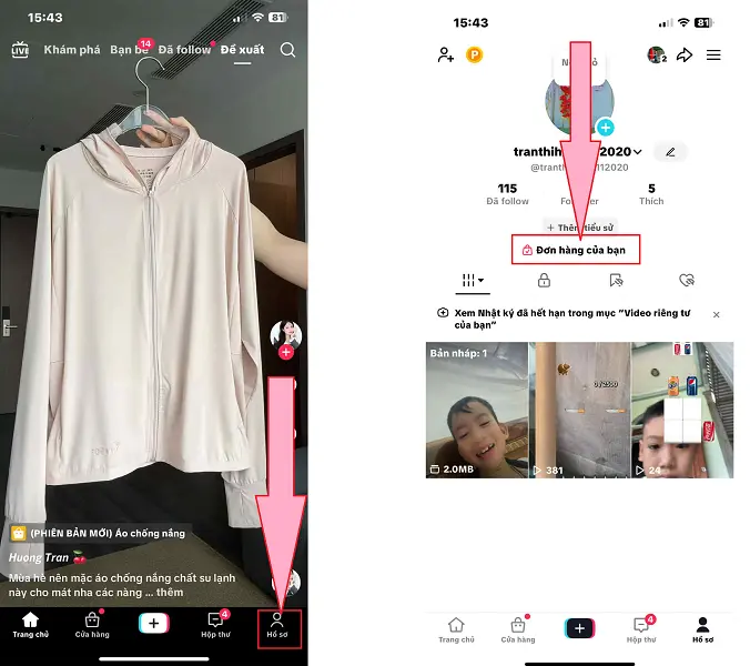 Tra cứu đơn hàng tiktok