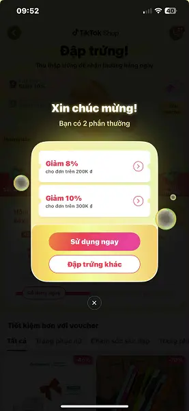 Chơi game trên Tikok shop 2
