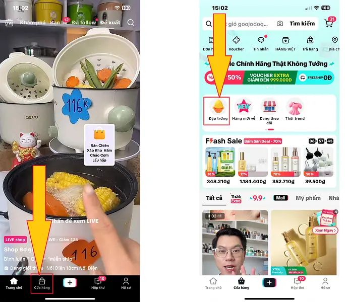 Chơi game trên Tikok shop